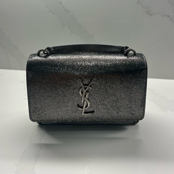 Yves Saint Laurent - YSL metalic small bag with chain - Picture 1 of 5